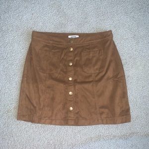Suede skirt